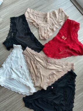 Victoria's Secret Lace Bikini Set - Black, Red, White, Nude